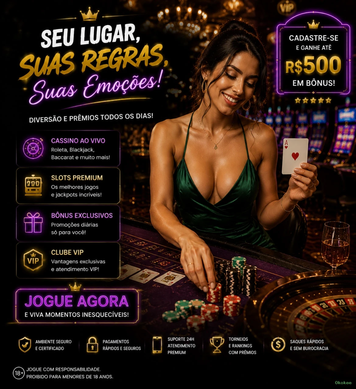 Imagem promocional do programa VIP da Okokee